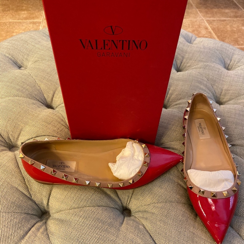 Valentino rock stub flats
